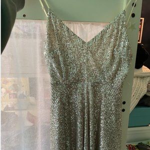 Lulus Champagne Glitter Dress